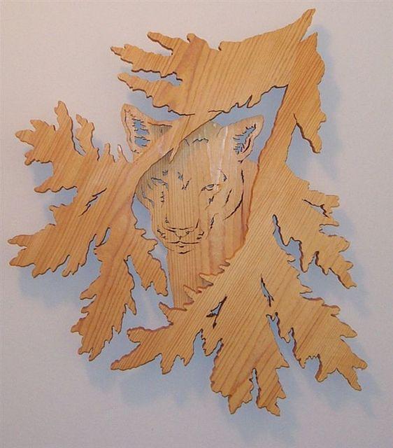 Pine wild cat; Pattern from [url=http://www.scrollerltd.com/]Scroller Ltd.[/url]