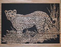 Cheetah Scroll Art; Pattern from [url=http://www.scrollerltd.com/]Scroller Ltd.[/url]